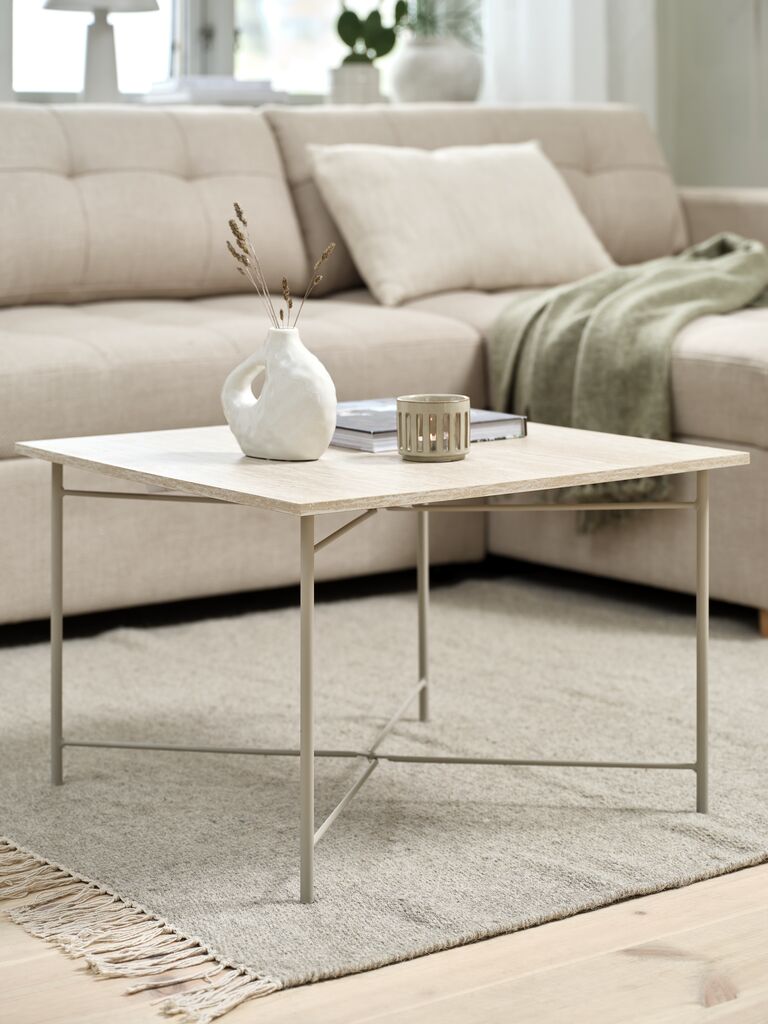 KILDEDAL Mesa de centro KILDEDAL 60x60 em cor travertino