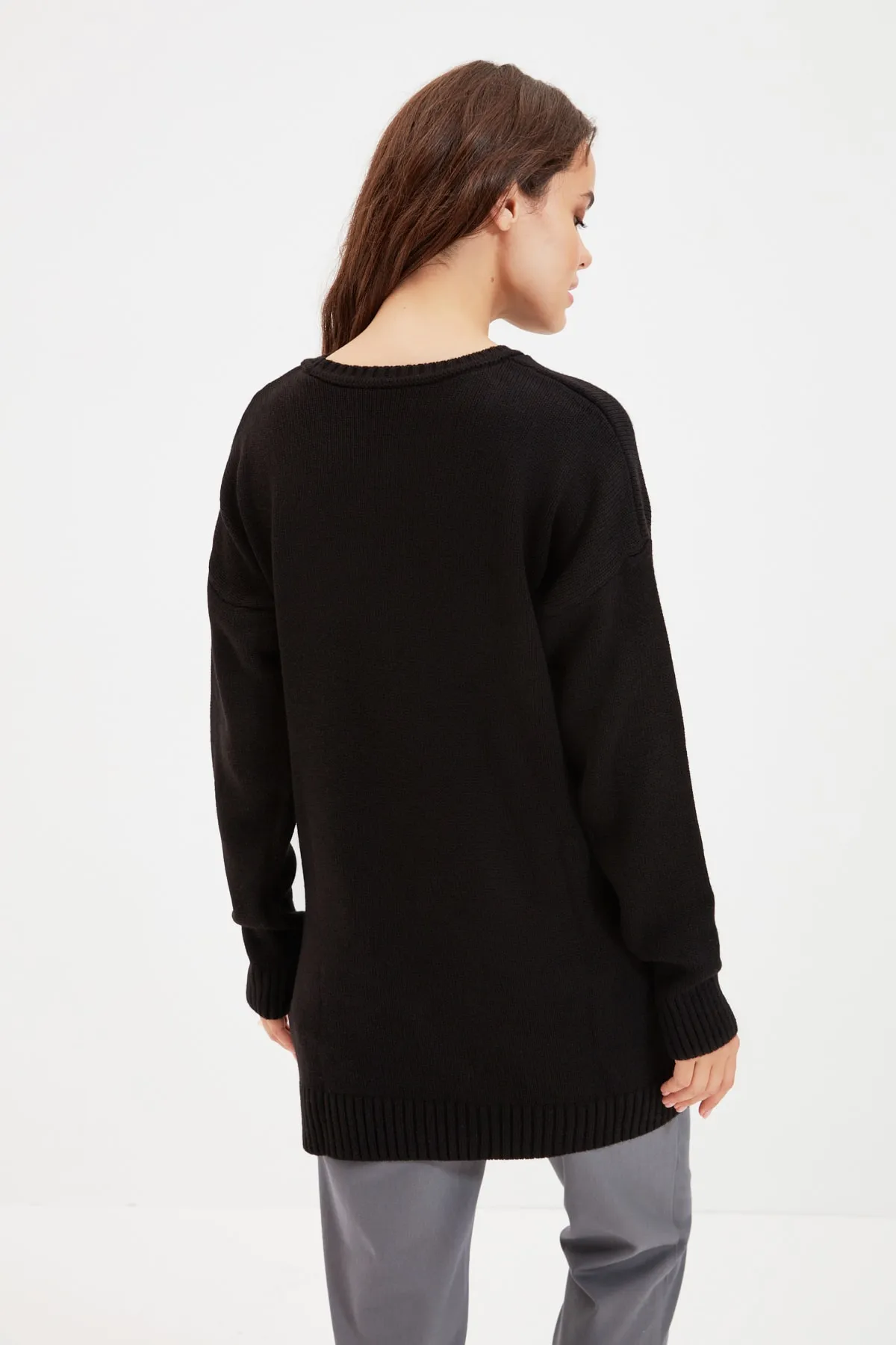 Trendyol Modest  Schwarzer Strickpullover TCTAW22AK0009