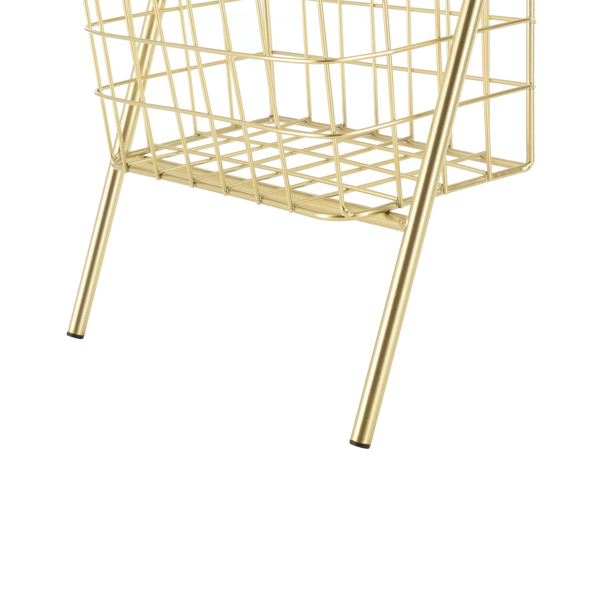en.casa Dekoleiter, Hensies Leiterregal Metallgestell 106,5 x 26,5 x 55cm Messing