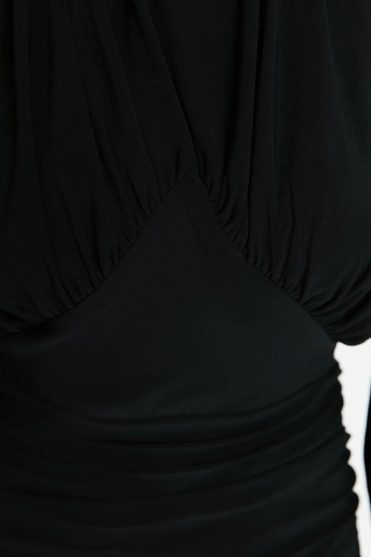 Trendyol Collection  Schwarzes gestricktes elegantes Abendkleid TPRAW23EL00084