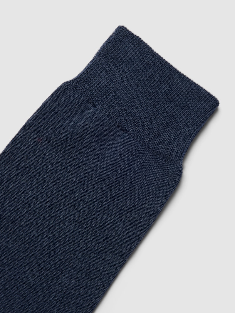 Kniestrümpfe mit gerippten Bündchen Modell 'Pure' in marineblau