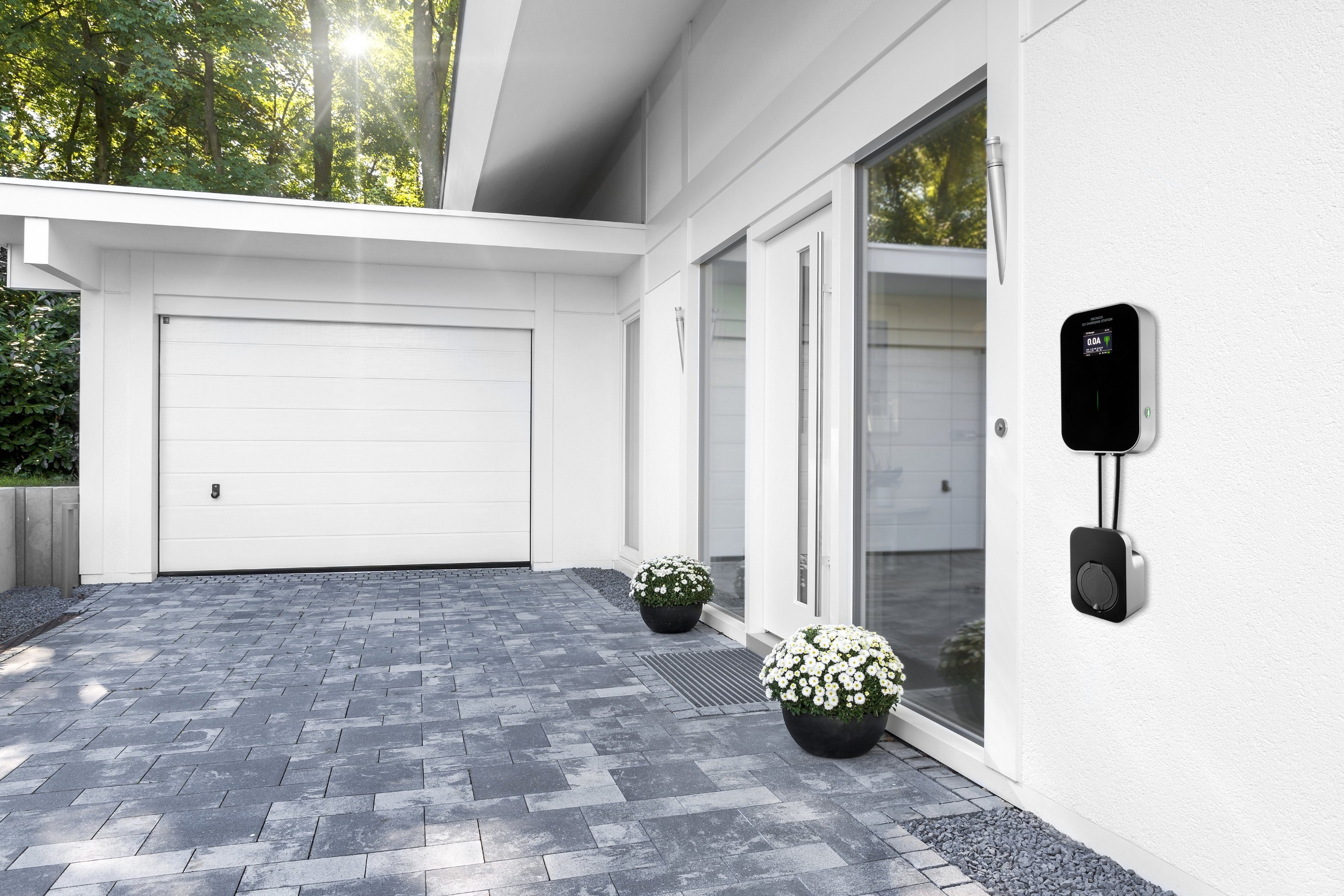 DELTACO Stationäre Ladestation Elektroauto-Ladestation EV-4120, 3,6kW / 16A, 1-phasig, IP54 Schutz vor Staub und Strahlwasser