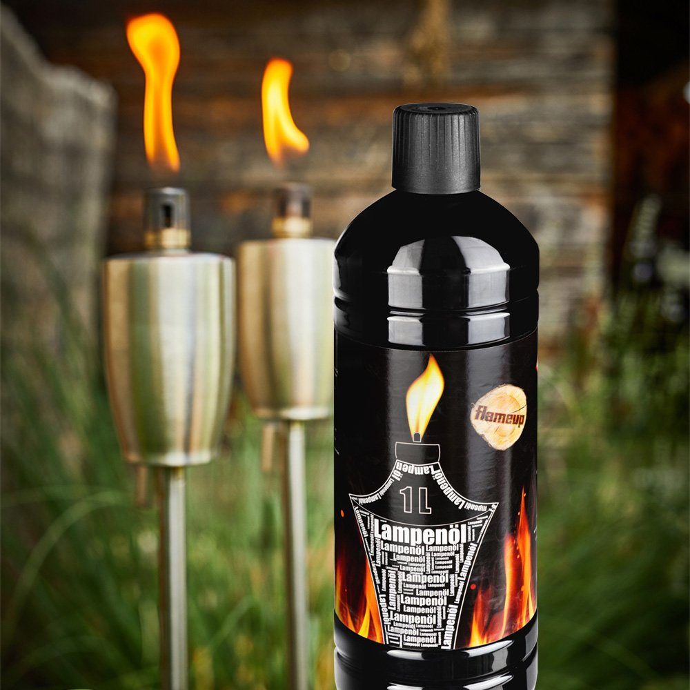 Flameup Lampenöl 24 L Lampenöl Gartenfackel neutral klar Petroleumlampe Öllampe Laterne, 24 l