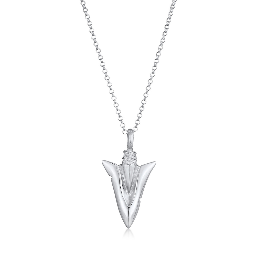 KUZZOI KUZZOI Collier Hommes Pendentif Flèche pointe en Argent Sterling 925 Bijoux