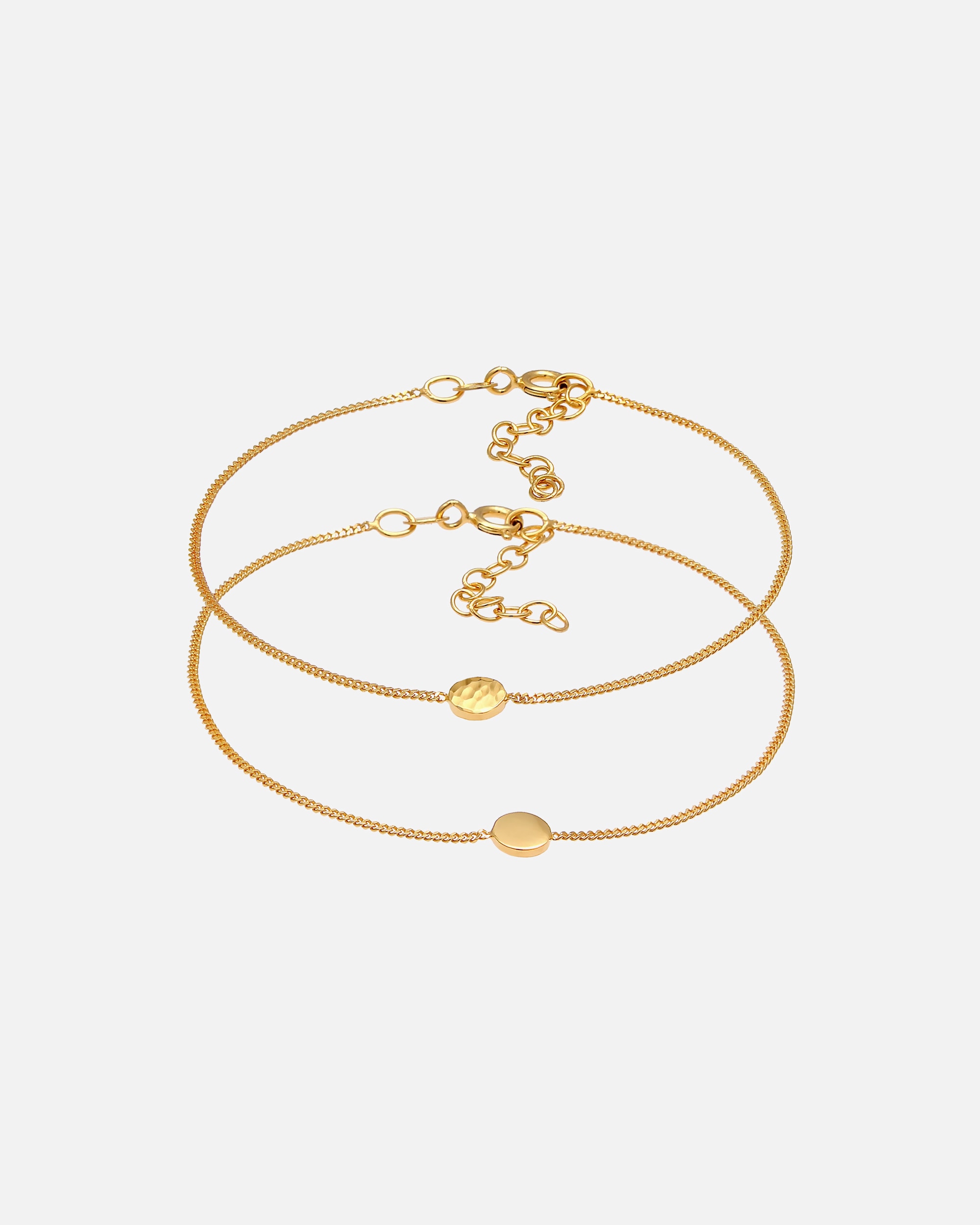 Círculo de placas Elli para mujer - Estilo geométrico - Tendencia básica en plata de ley 925