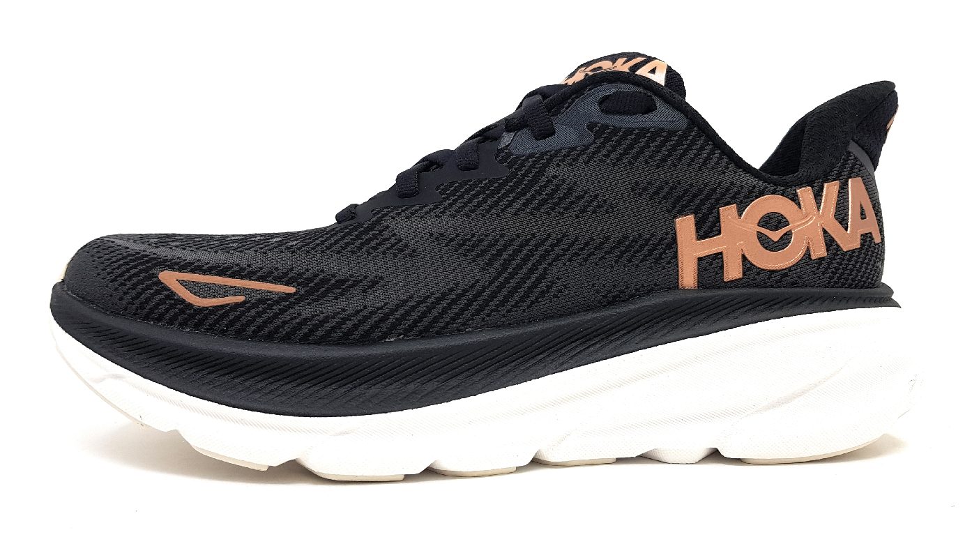 Hoka Clifton 9 1127896 Schwarz BRGL Blau/ Gold
