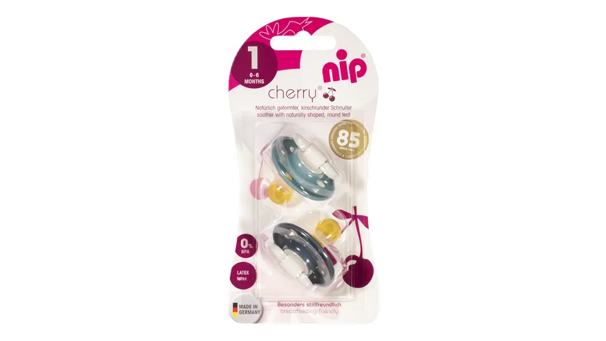 nip®  Schnuller Cherry Latex Größe 1 (0-6 Monate)