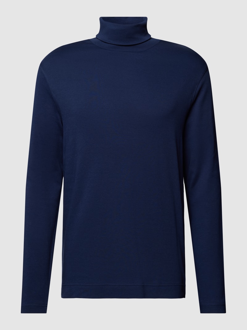 Rollkragenpullover im unifarbenen Design in dunkelblau