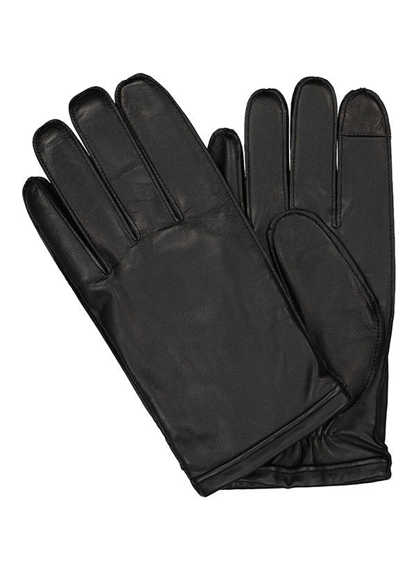 BOSS Black, Handschuhe Kranton, Lammleder Touch-Funktion warmgefüttert, schwarz