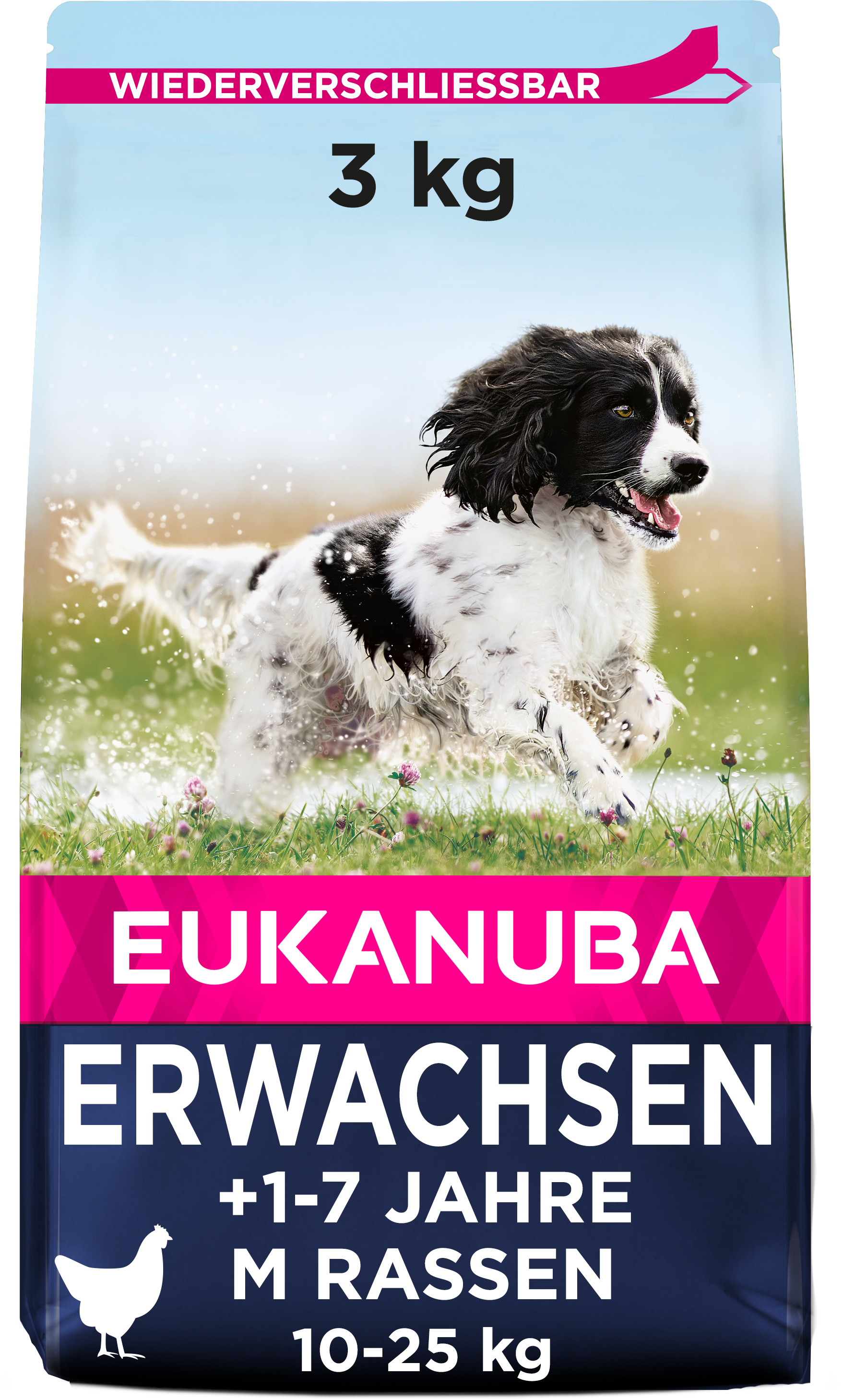 EUKANUBA Hundetrockenfutter EUKANUBA Active Adult Medium Breed mit Huhn 3 kg