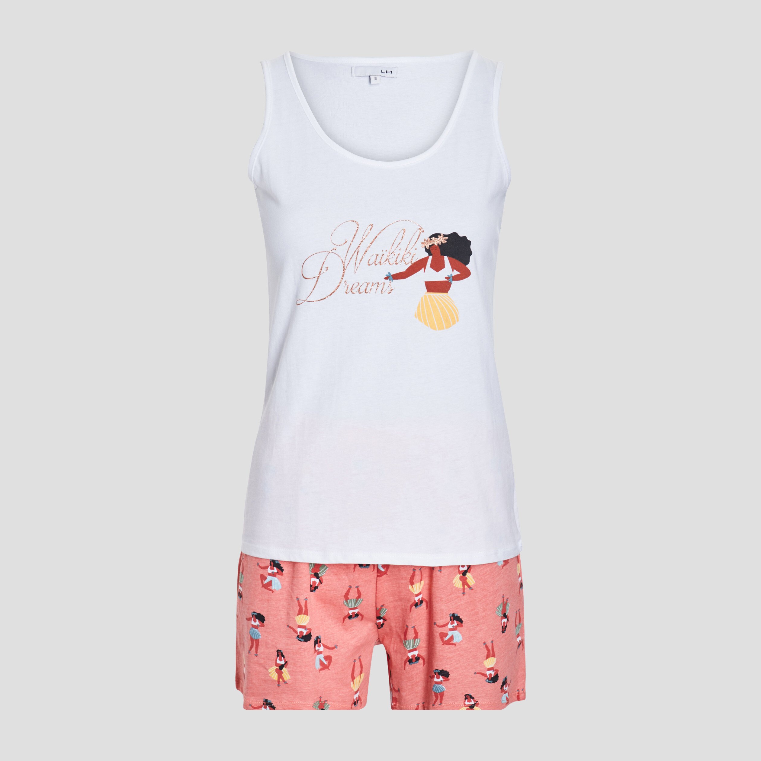 Ensemble pyjama 2 pièces ivoire femme | La Halle
