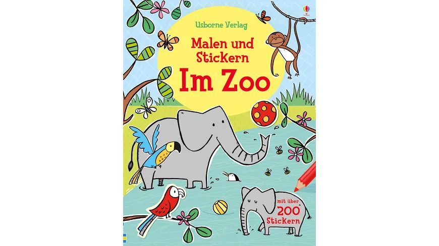 Malen und Stickern: Im Zoo