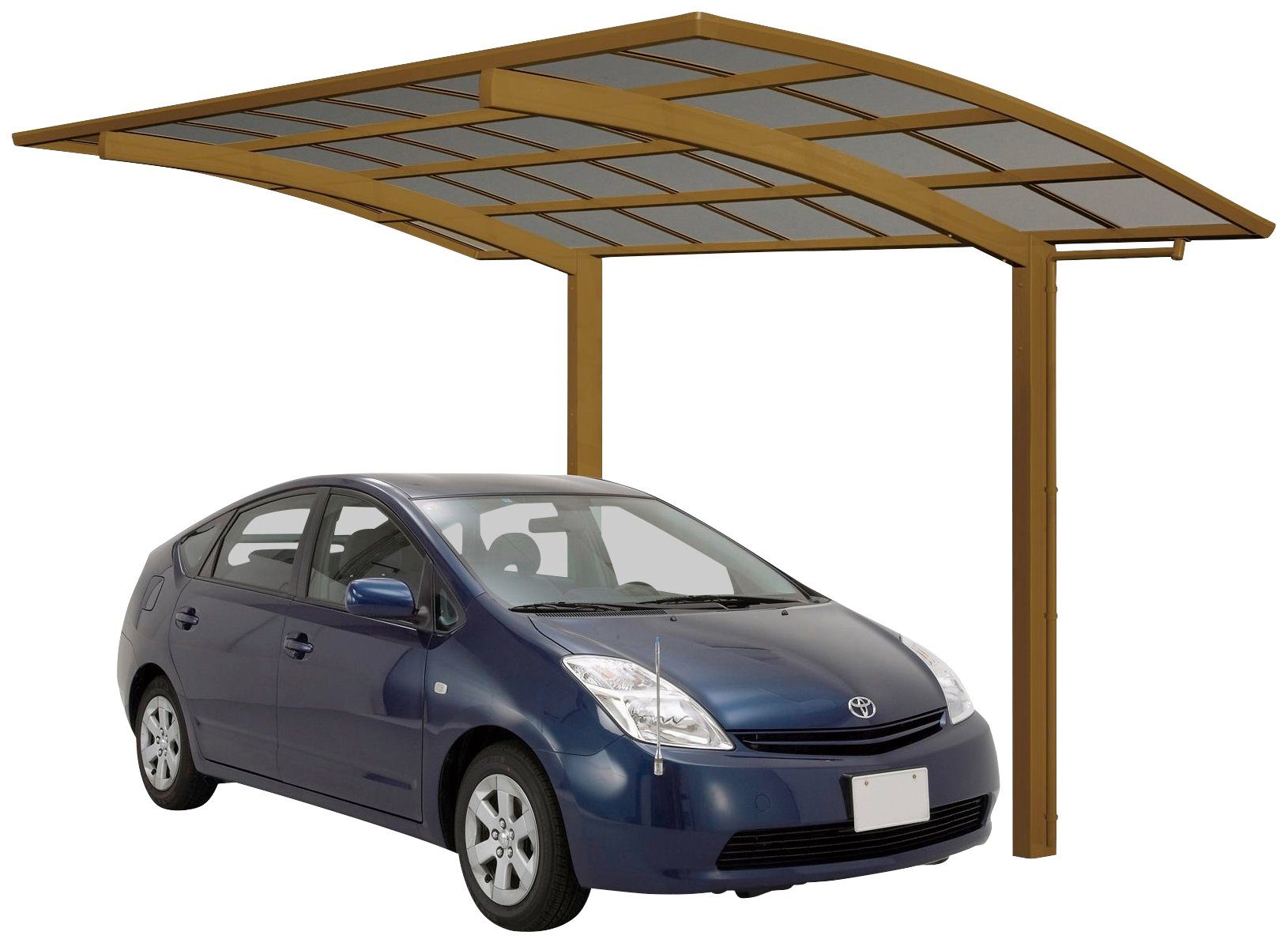 Ximax Einzelcarport Portoforte Typ 60 Sonderlänge-bronze, BxT: 270x556 cm, 240 cm Einfahrtshöhe, Aluminium