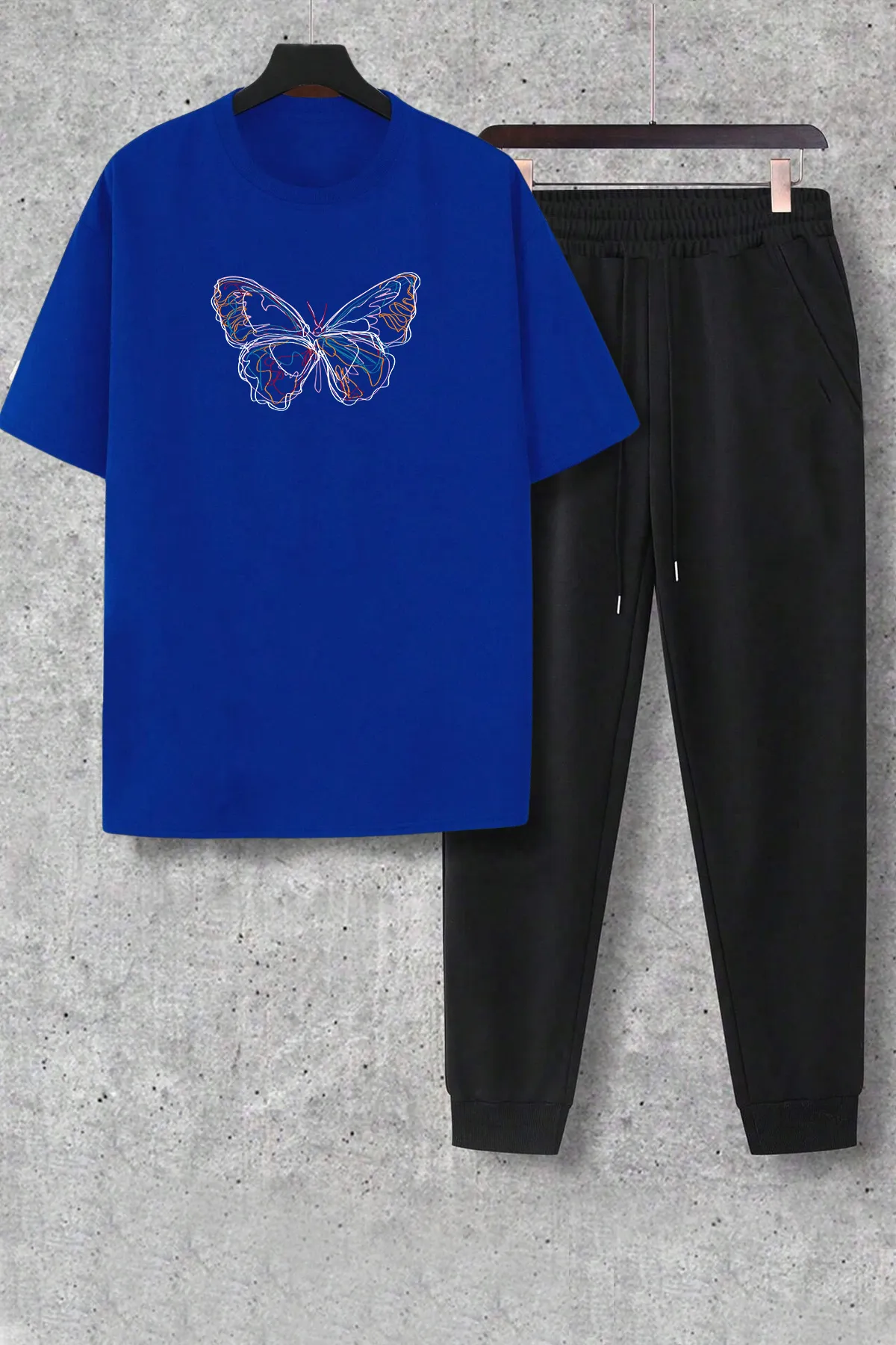 uyguntarz  Unisex-Schmetterlings-2-teiliges Trainingsanzug-Set