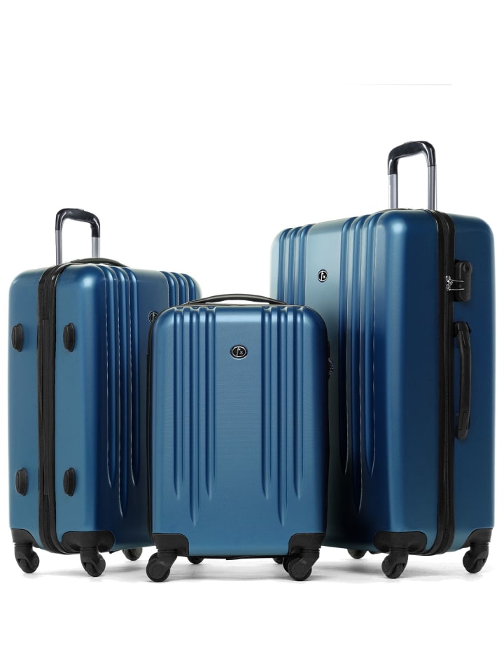 FERGÉ Kofferset Hartschale 3-teilig Hartschale 3 teilig Koffer Set Marseille in blau günstig kaufen onesize
