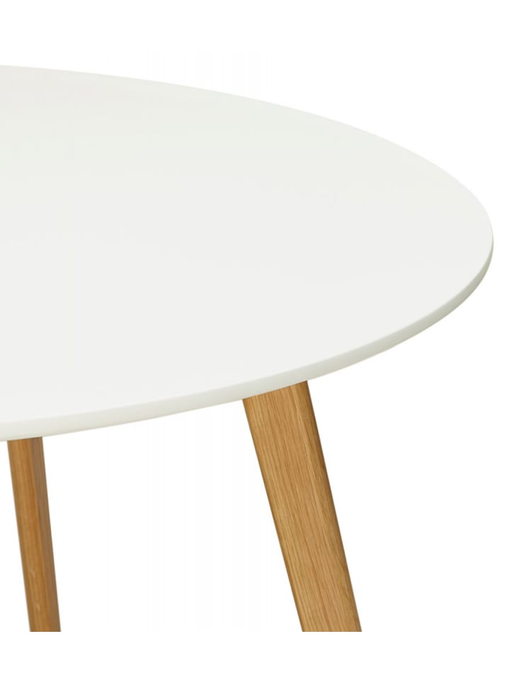 KADIMA DESIGN Runder Esstisch AMY | Skandinavischer Holztisch für 6 Personen in Weiß günstig kaufen onesize