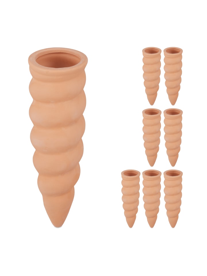 relaxdays 8 x Tonkegel in Terrakotta günstig kaufen onesize