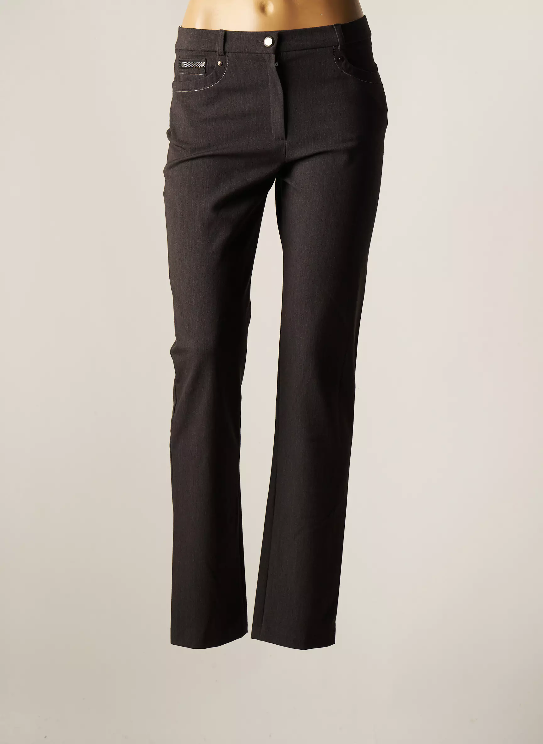 Christine Laure Pantalons Droits Femme couleur gris