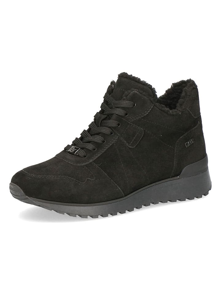 Caprice Leder-Ankle-Boots in Schwarz günstig kaufen