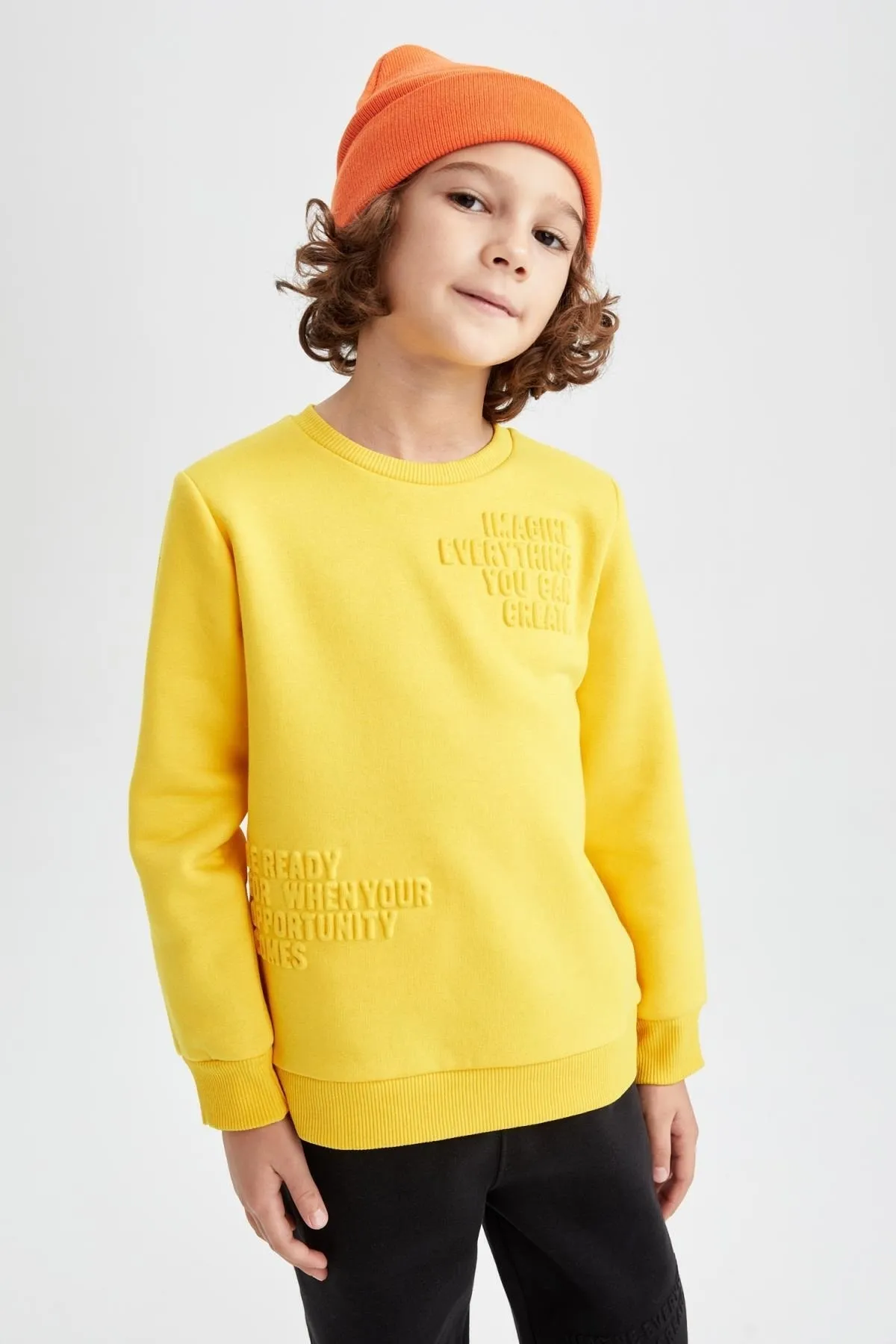 DeFacto  Jungen-Sweatshirt mit Rundhalsausschnitt