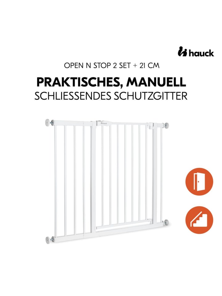 Hauck Türschutzgitter / Treppenschutzgitter Open N Stop 2 in weiss günstig kaufen onesize