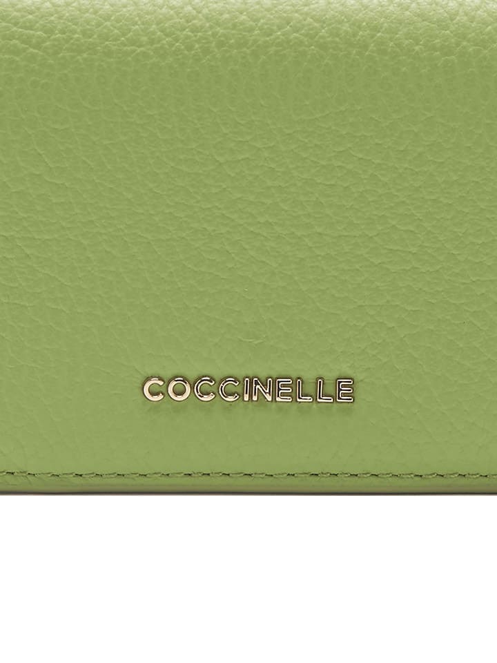 COCCINELLE Leder-Geldbörse in Grün - (B)11 x (H)9 cm günstig kaufen onesize