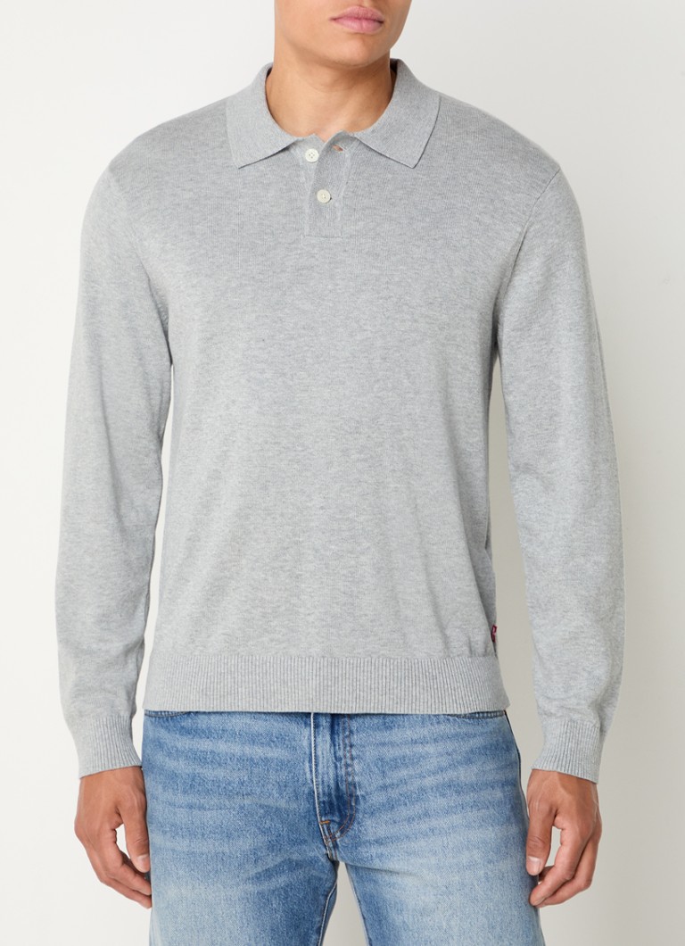 Camisa polo Levi's de manga comprida em malha fina e corte regular