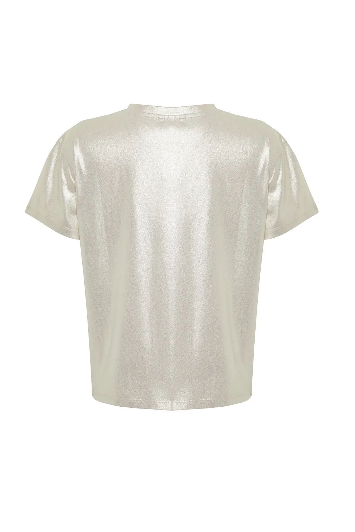 Trendyol Collection  Strickbluse mit Blattgolddruck, reguläres/normales Muster TWOSS24BZ00097