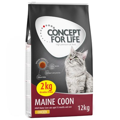 10 + 2 kg gratis! 12 kg Concept for Life für Katzen im Bonusbag