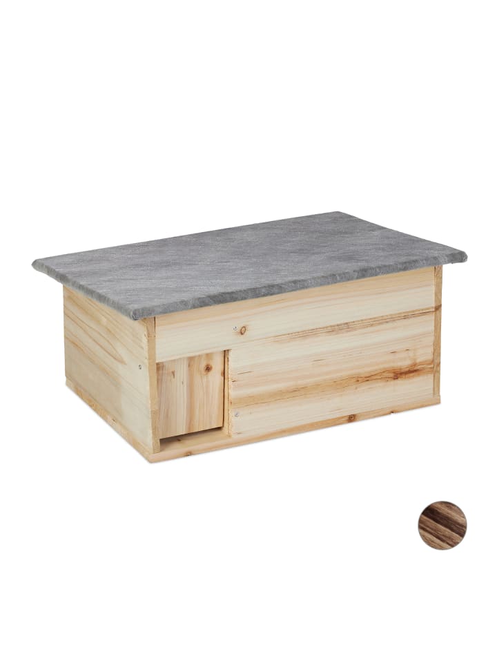 relaxdays Igelhaus in Natur - (B)46 x (H)21 x (T)34 cm günstig kaufen onesize