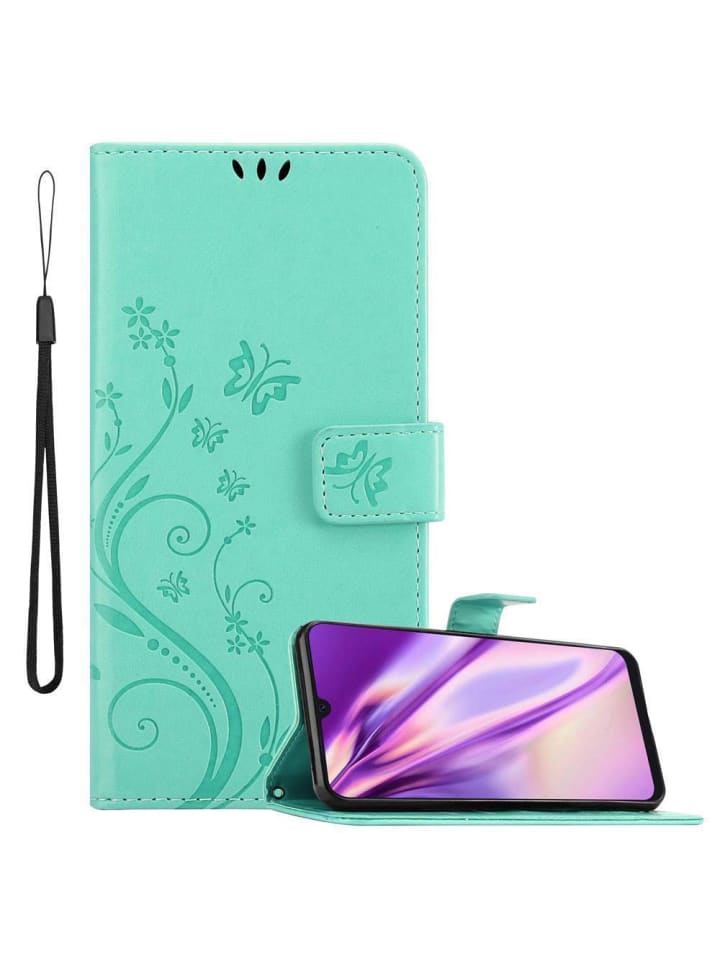 cadorabo Hülle für Samsung Galaxy A50 4G/A50s/ A30s Blumen in FLORAL TÜRKIS günstig kaufen onesize