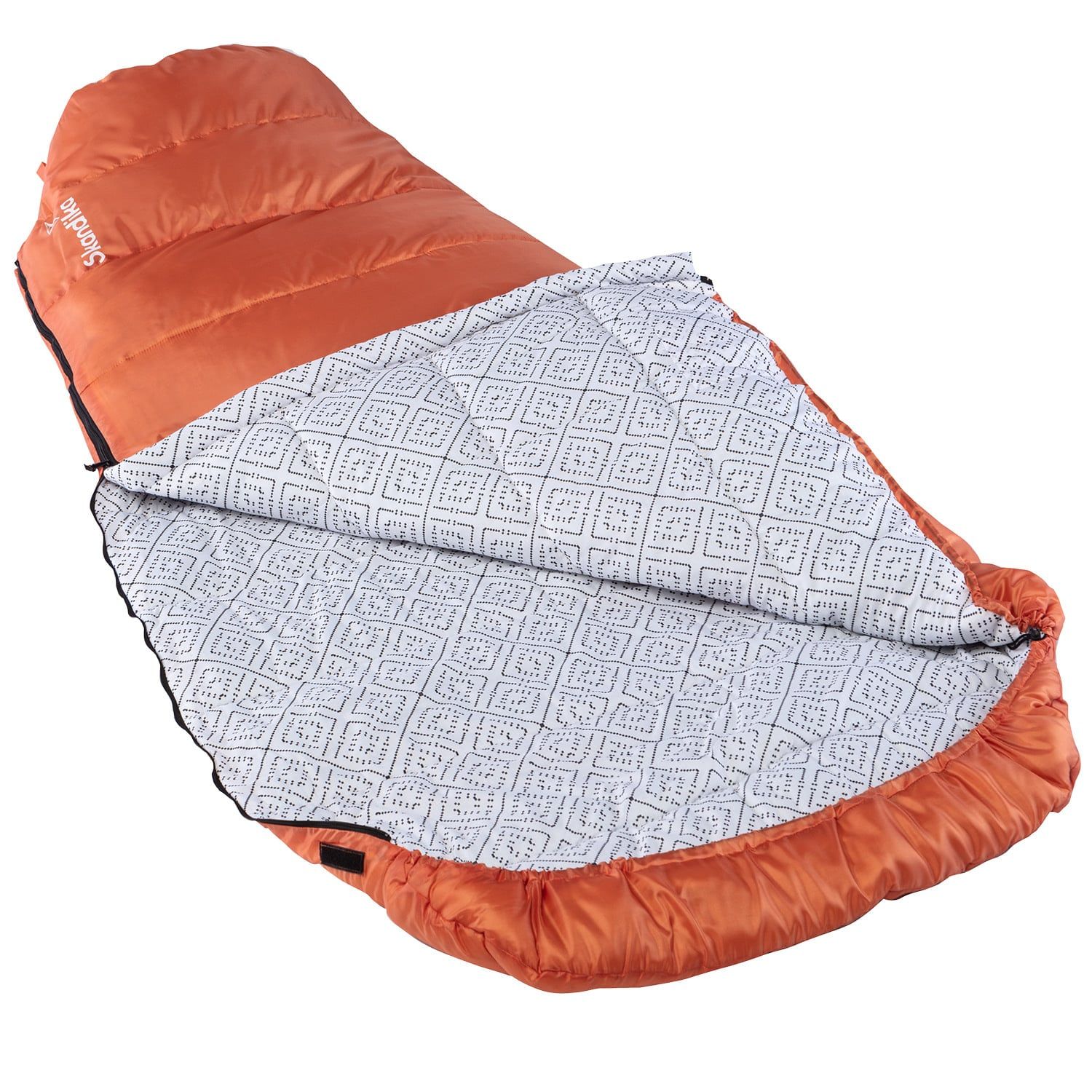 Skandika Vegas XXL RV rechts oranger Schlafsack