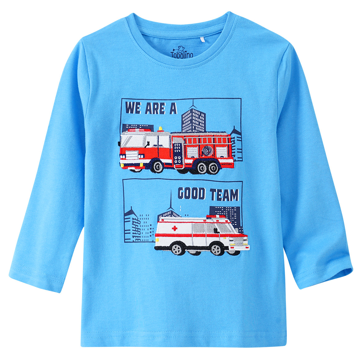 Jungen Langarmshirt mit Fahrzeug-Motiv