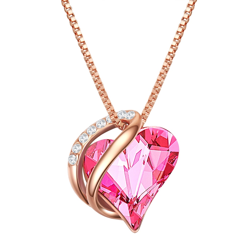 Rafaela Donata Collier en argent Coeur orné de cristaux Swarovski Orné de cristaux Swarovski en  collier
