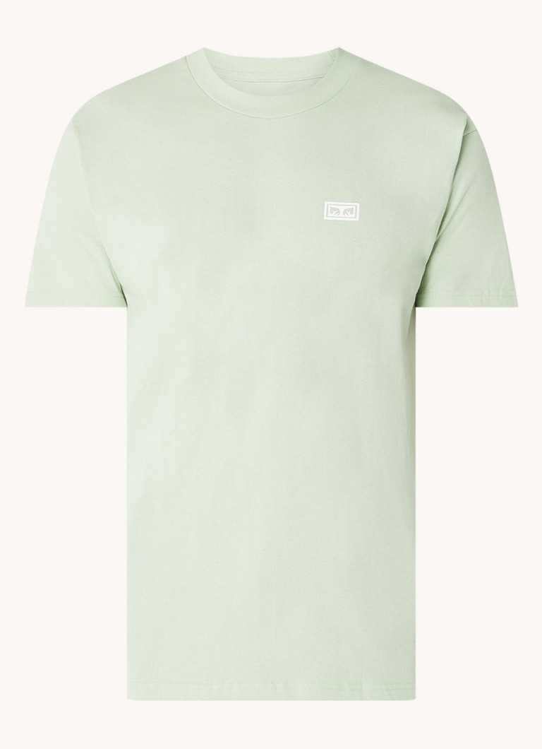 Obey  Eyes 3 T-shirt met logo- en backprint