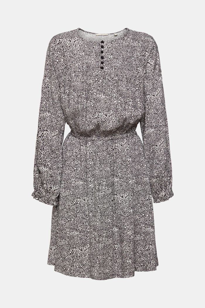 Geblümtes Kleid mit langem Arm, LENZING™ ECOVERO™