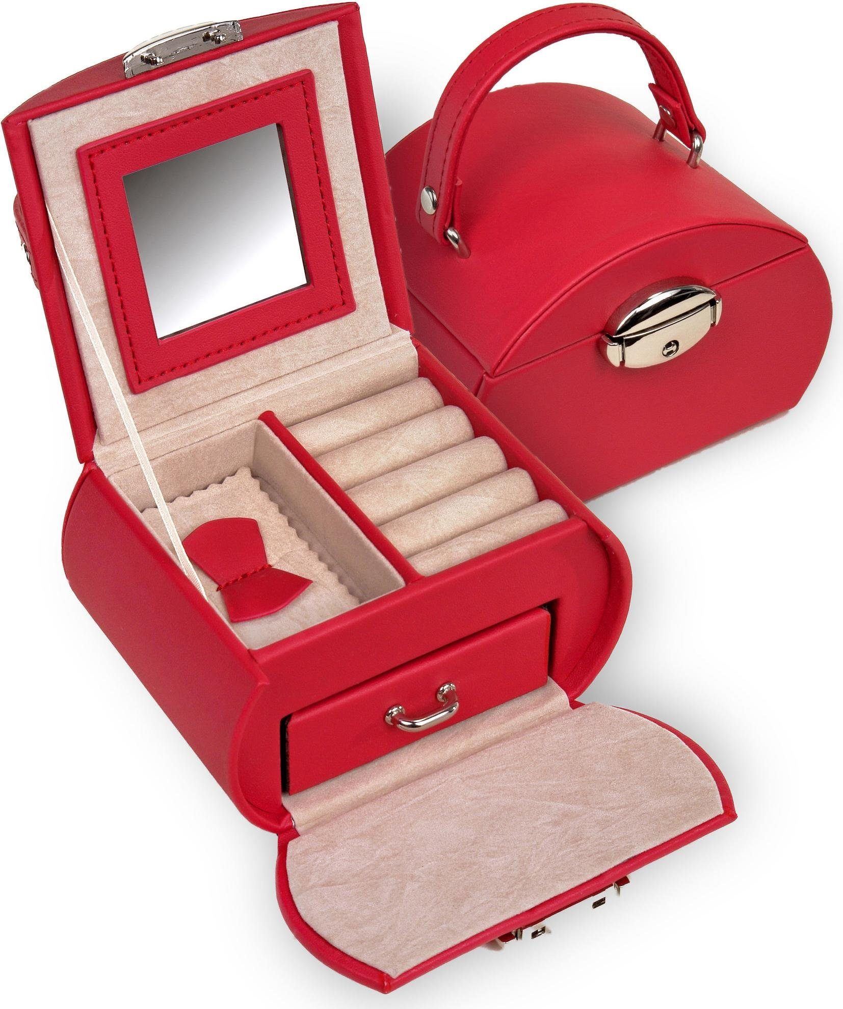 Sacher Schmuckkoffer Girlie, H5.000.290443, H5.000.291043, H5.000.290343, in nobler Nappaoptik mit weicher Haptik