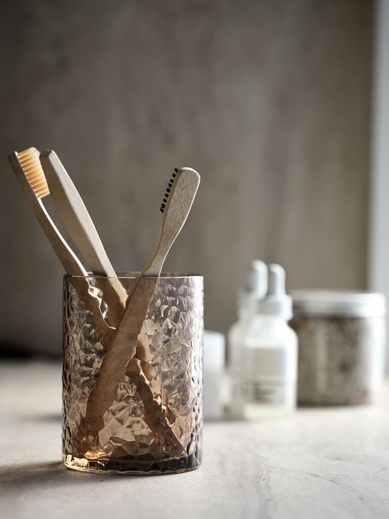GENEVAD Toothbrush Holder GENEVAD Recycled Glass Brown
