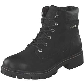 Tom Tailor Schnür Boots in schwarz