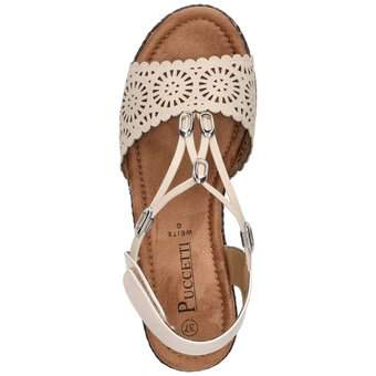 Puccetti Keilsandale in beige
