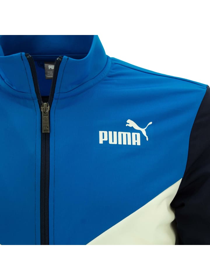 Puma Trainingsanzug Colorblock Poly Suit Kids in Blau günstig kaufen