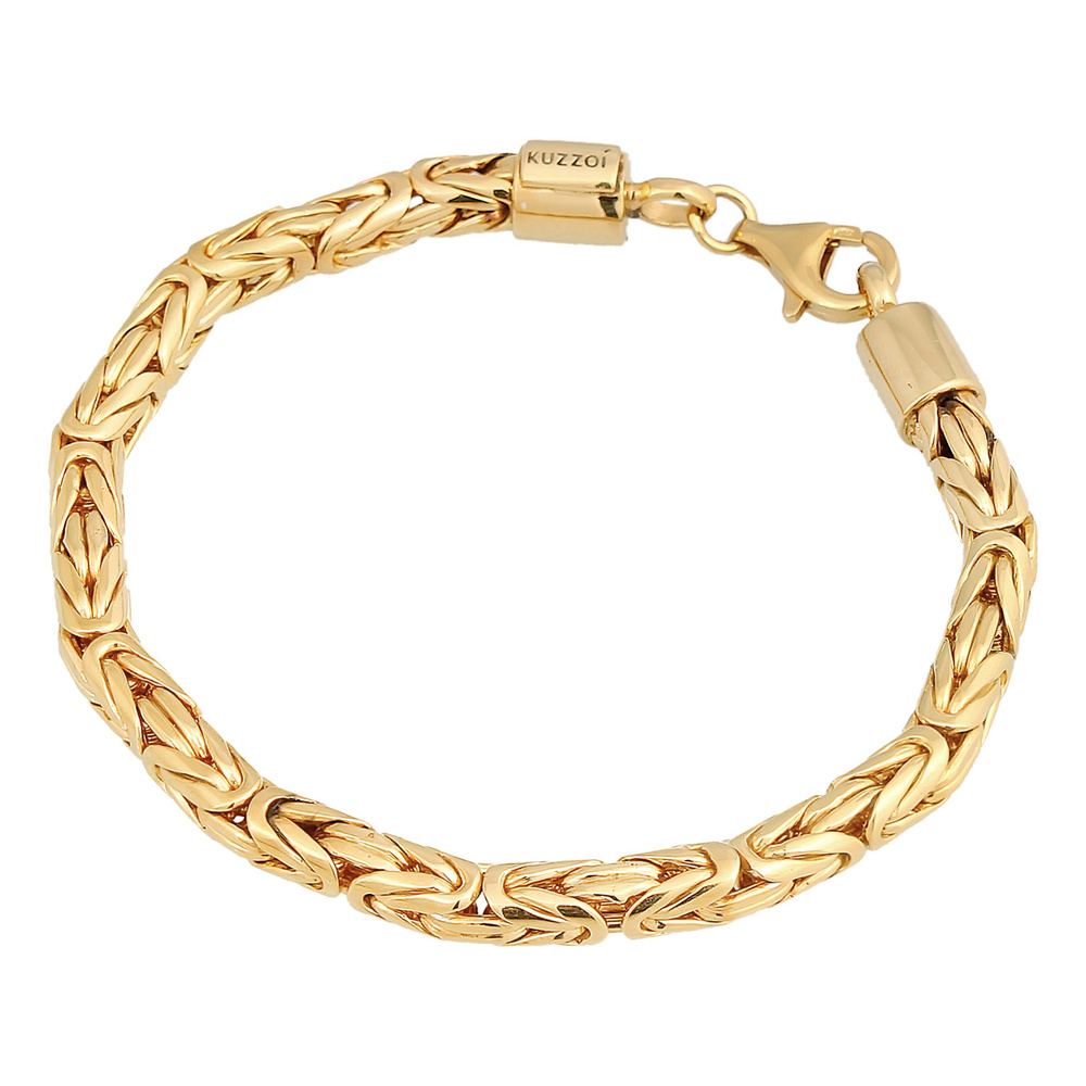 KUZZOI KUZZOI Bracelet Hommes Rond maillons tendance en argent sterling 925 Bracelet