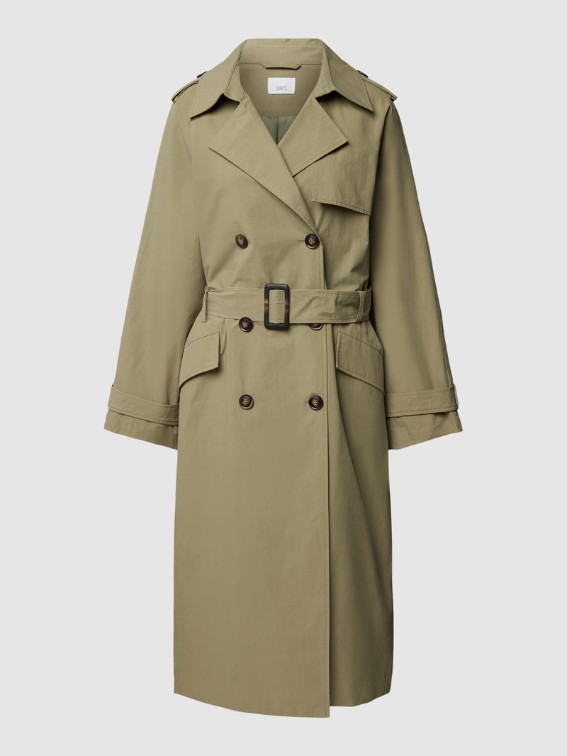 Oversized Trenchcoat mit Reverskragen in schilf