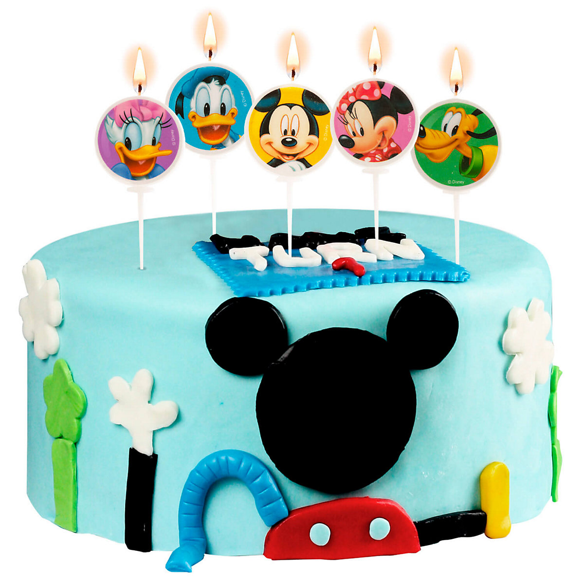 Geburtstagskerzen rund   Mickey Minnie Mouse, 5 Stück