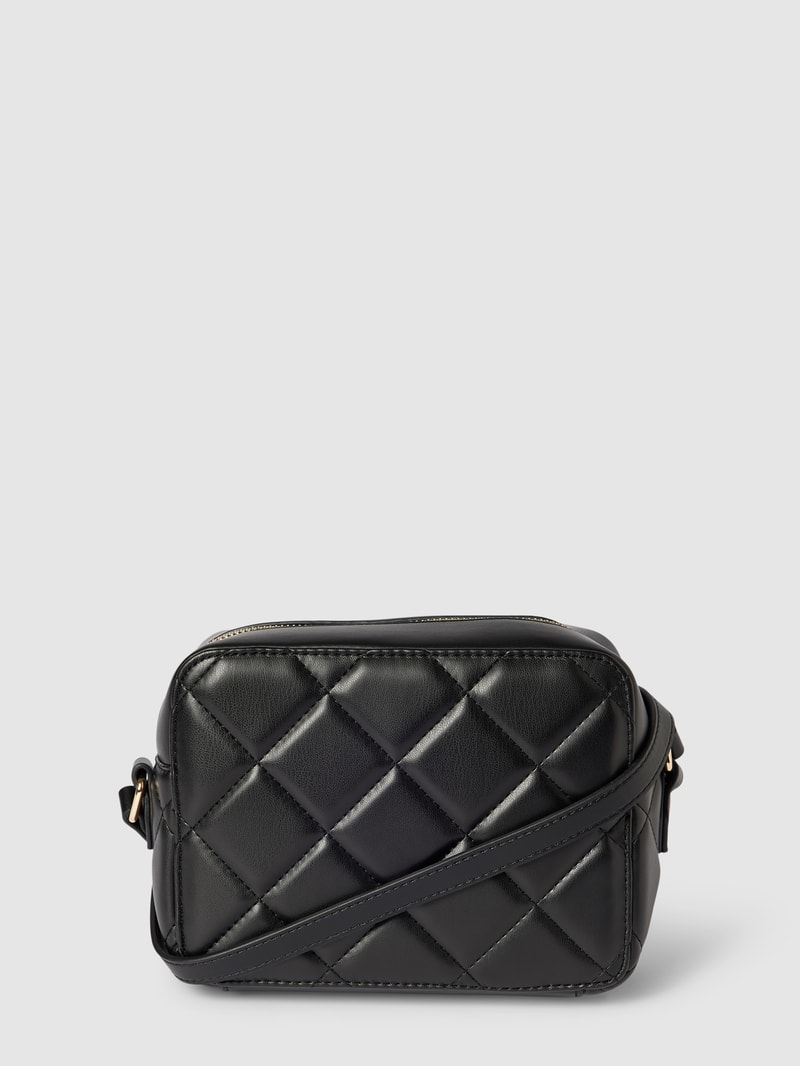 Handtasche mit Steppnähten Modell 'ADA' in schwarz