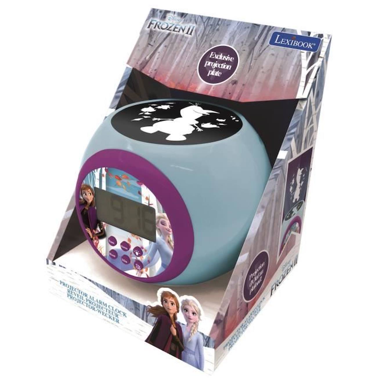 LA REINE DES NEIGES Réveil projecteur fonction minuteur LEXIBOOK violet
