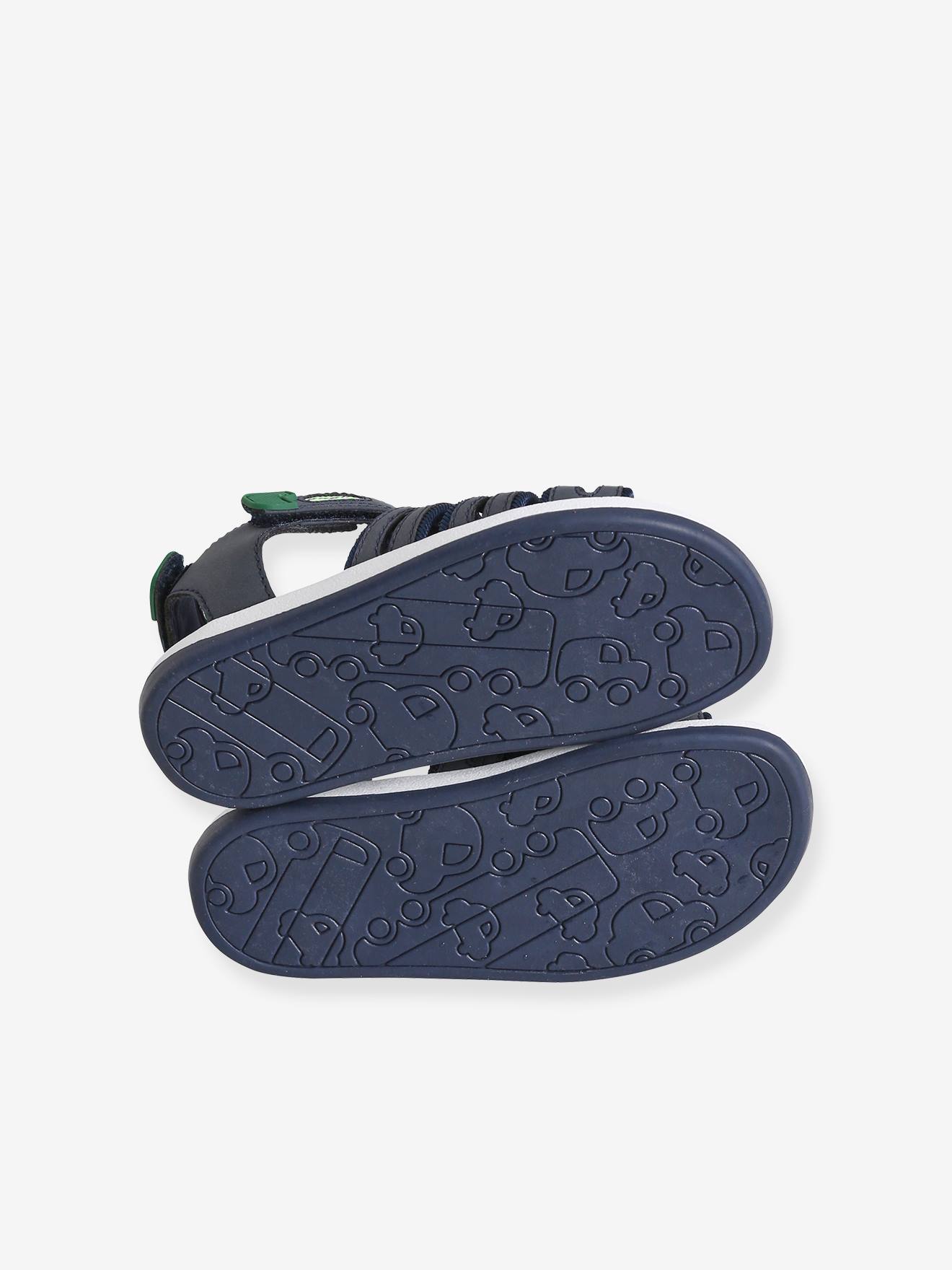 Sandales scratchées enfant marine