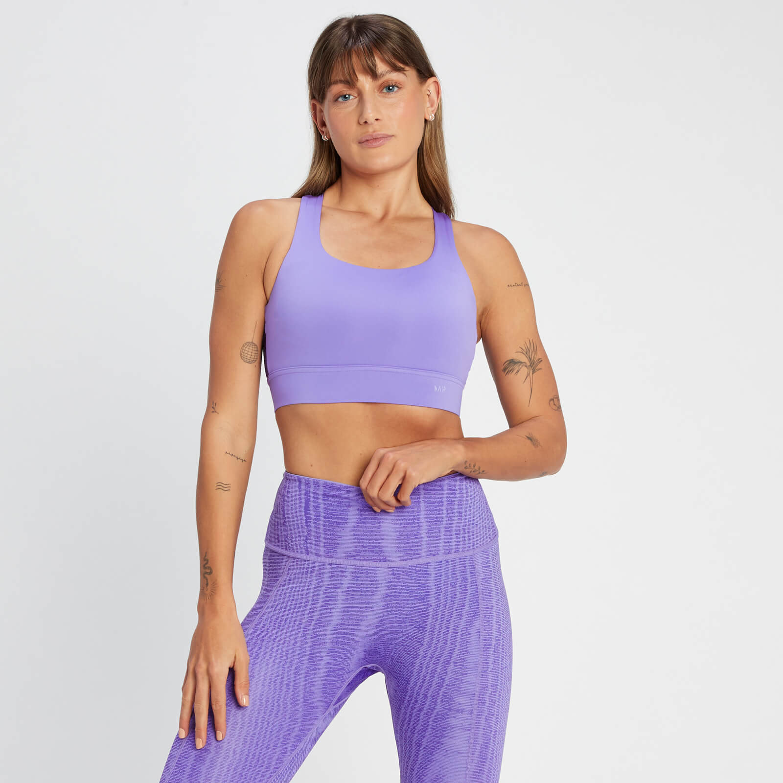 Brassière de sport à maintien supérieur MP Tempo pour femmes – Violet paisley