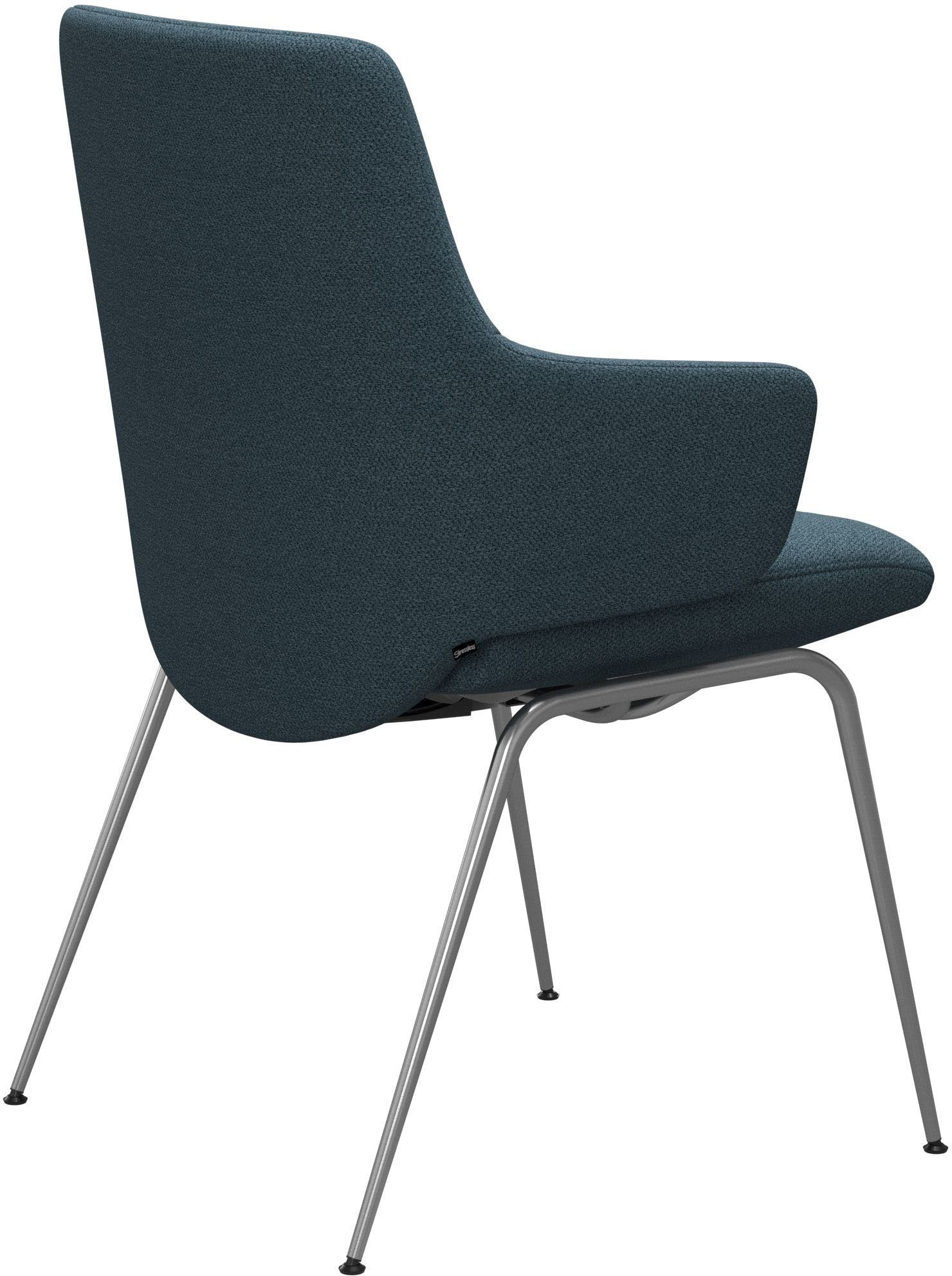 Stressless® Polsterstuhl Laurel, Low Back mit Armlehne, Größe L, mit Beinen aus Stahl in Chrom glänzend