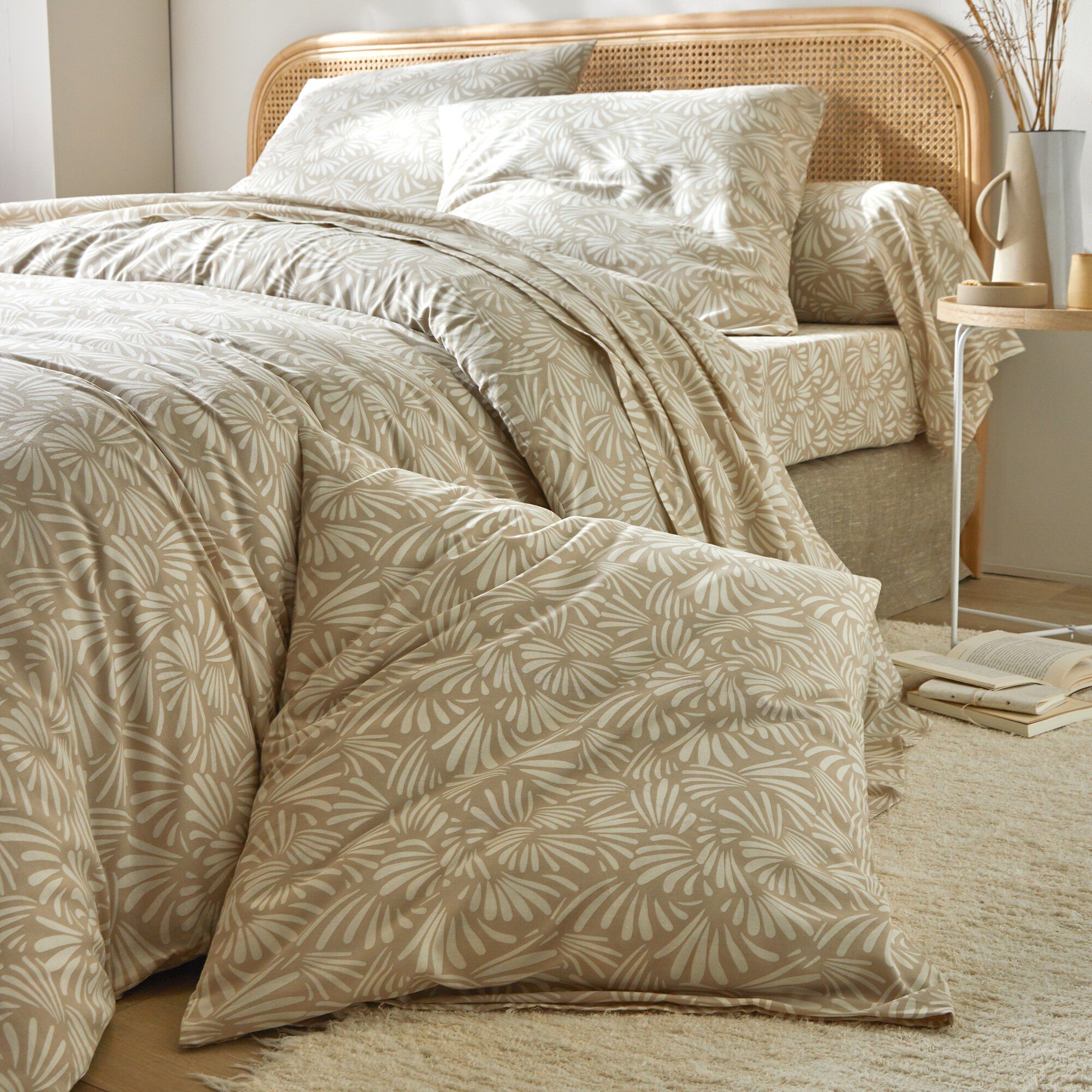 Linge de lit Vick en coton imprimé graphique